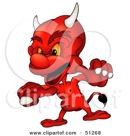 Royalty-Free (RF) Clipart Illustration of a Bad Devil - Version 15 by dero