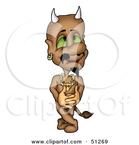 Royalty-Free (RF) Clipart Illustration of a Bad Devil - Version 8 by dero
