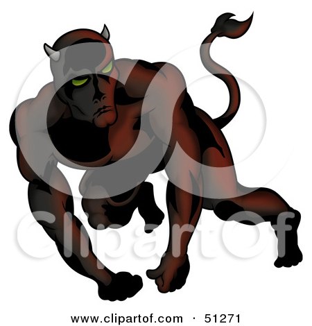Royalty-Free (RF) Clipart Illustration of a Bad Devil - Version 17 by dero