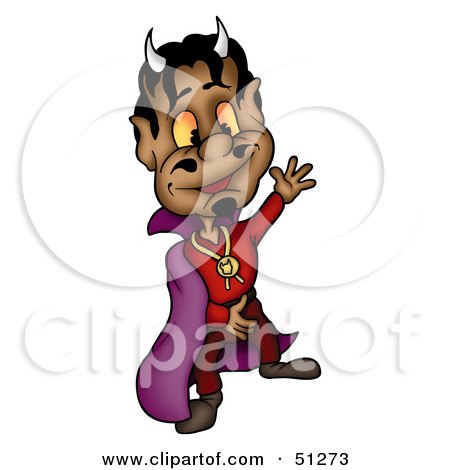Royalty-Free (RF) Clipart Illustration of a Bad Devil - Version 9 by dero