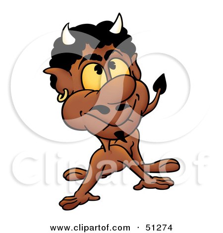 Royalty-Free (RF) Clipart Illustration of a Bad Devil - Version 7 by dero