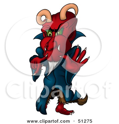 Royalty-Free (RF) Clipart Illustration of a Bad Devil - Version 12 by dero
