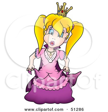 Clipart Illustration of a Pretty Princess - Version 7 by dero