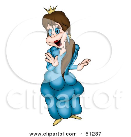 Clipart Illustration of a Pretty Princess - Version 3 by dero