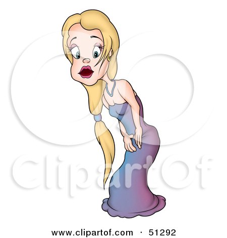 Clipart Illustration of a Pretty Princess - Version 6 by dero