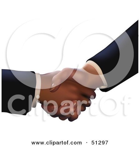 Royalty-Free (RF) Clipart Illustration of People Shaking Hands - Version 1 by dero
