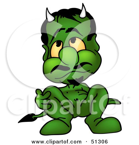 Royalty-Free (RF) Clipart Illustration of a Bad Devil - Version 2 by dero