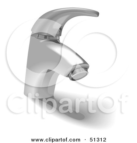 Royalty-Free (RF) Clipart Illustration of a Bathroom Sink Faucet by dero