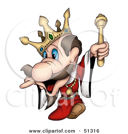 Clipart Illustration of an Excited King by dero