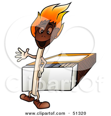 Royalty-Free (RF) Clipart Illustration of a Friendly Match by a Box by dero