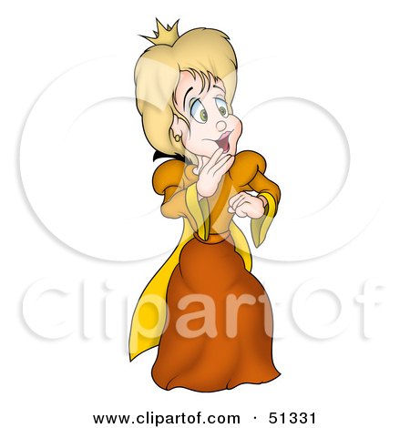 Clipart Illustration of a Pretty Princess - Version 13 by dero