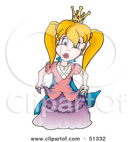 Clipart Illustration of a Pretty Princess - Version 1 by dero