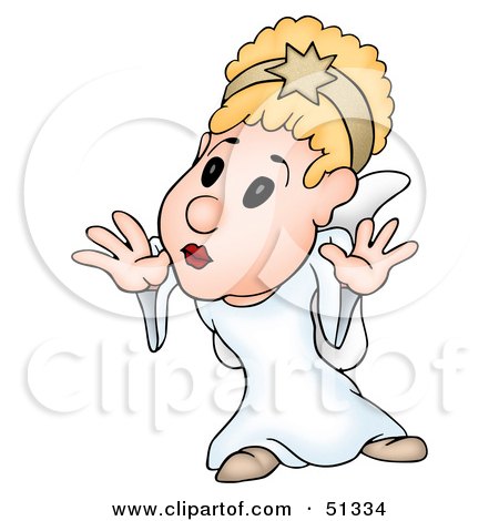 Clipart Illustration of a Cute Little Angel - Version 3 by dero
