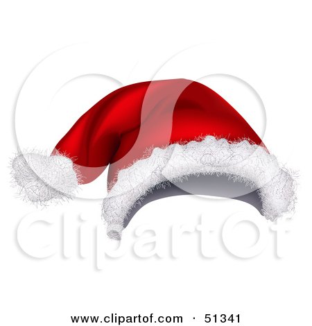 Royalty-Free (RF) Clipart Illustration of a Santa Hat - Version 2 by dero