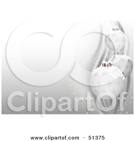 Clipart Illustration of a White Christmas Background - Version 1 by dero
