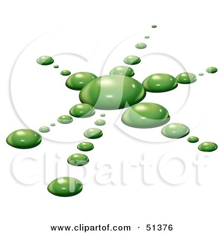 Royalty-Free (RF) Clipart Illustration of a Green Waterdrop Splat by dero