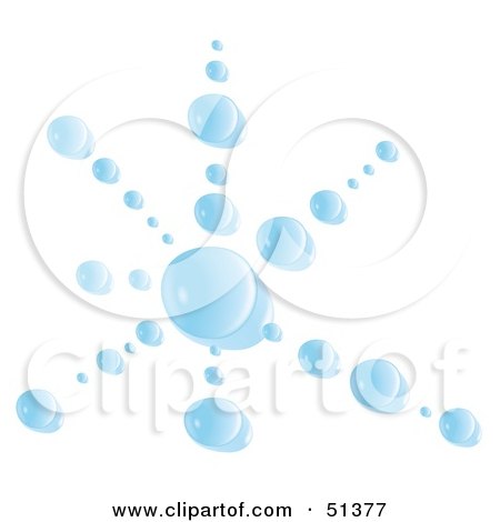 Royalty-Free (RF) Clipart Illustration of a Blue Water Drop Splat by dero