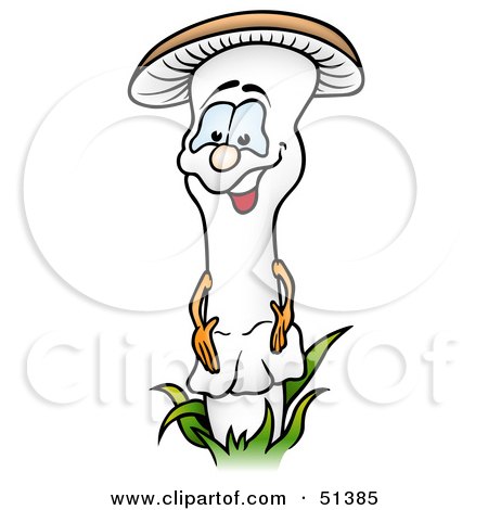 Royalty-Free (RF) Clipart Illustration of a Cute Mushroom - Version 5 by dero