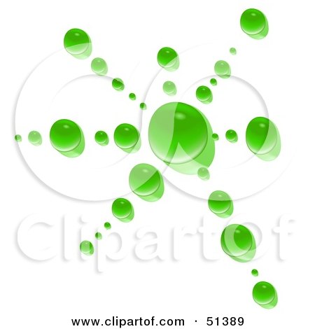 Royalty-Free (RF) Clipart Illustration of a Green Water Drop Splat by dero