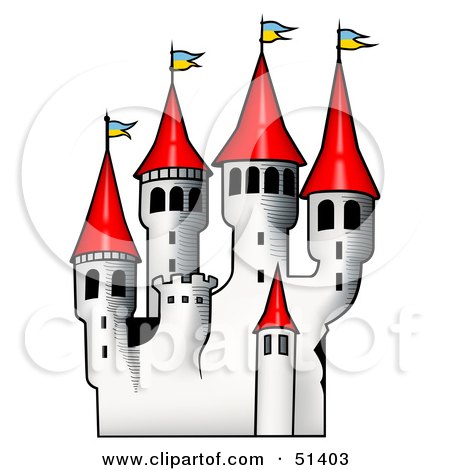 Royalty-Free (RF) Clipart Illustration of a Fantasy Castle - Version 2 by dero