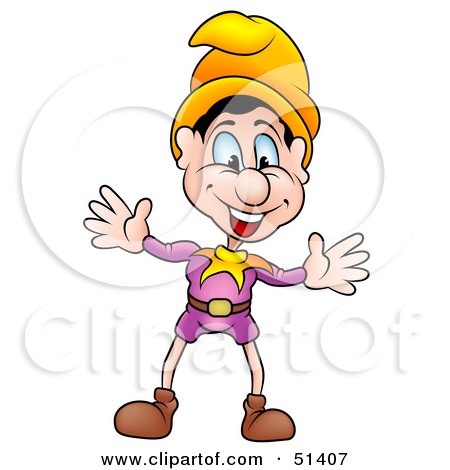 Clipart Illustration of a Friendly Male Clown - Version 3 by dero