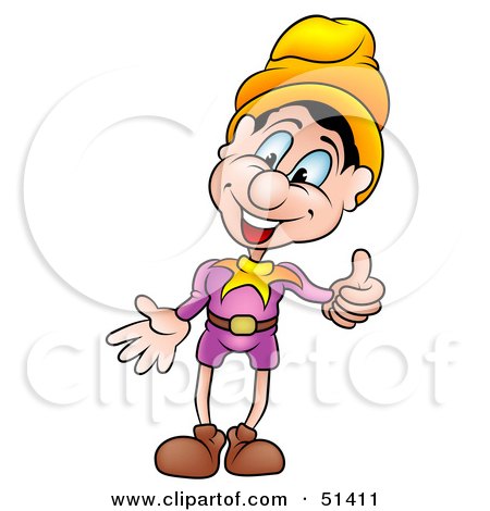 Clipart Illustration of a Friendly Male Clown - Version 2 by dero
