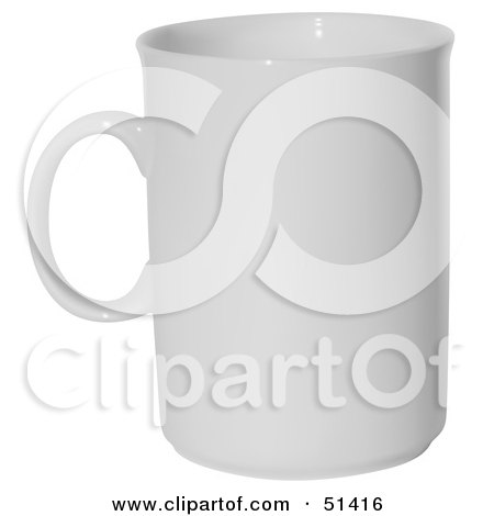 Royalty-Free (RF) Clipart Illustration of a White Coffee Cup - Version 1 by dero