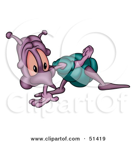 Royalty-Free (RF) Clipart Illustration of an Alien Creature - Version 2 by dero