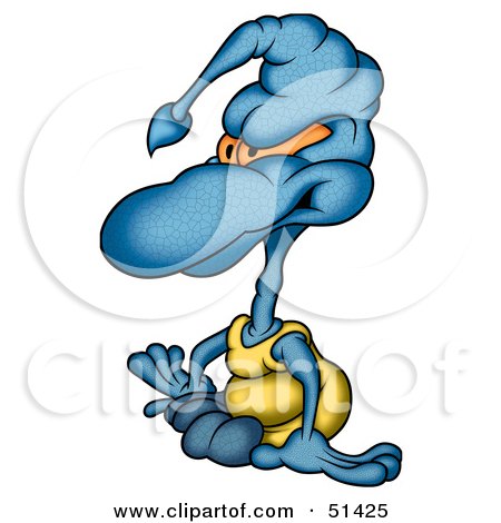 Royalty-Free (RF) Clipart Illustration of an Alien Creature - Version 6 by dero