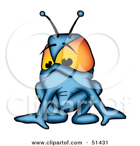 Royalty-Free (RF) Clipart Illustration of an Alien Creature - Version 10 by dero
