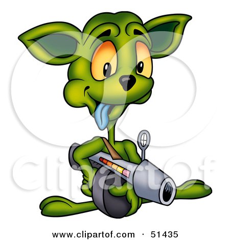 Royalty-Free (RF) Clipart Illustration of an Alien Creature - Version 9 by dero