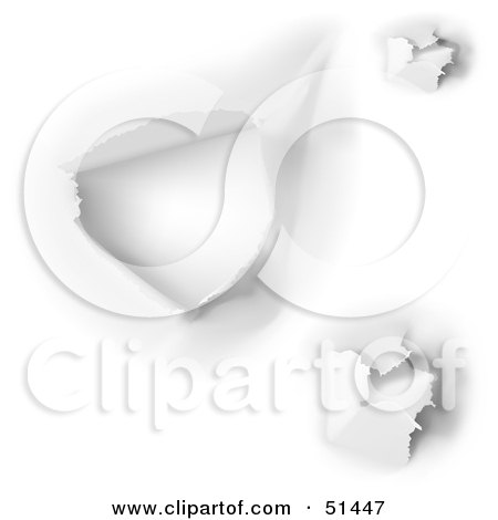 Royalty-Free (RF) Clipart Illustration of Holes on White Paper by dero