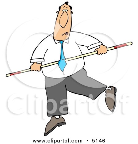 Conceptual Businessman Balancing On a Tightrope Clipart by djart