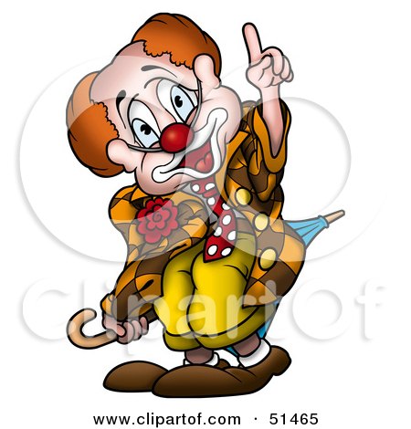 Clipart Illustration of a Friendly Male Clown - Version 1 by dero