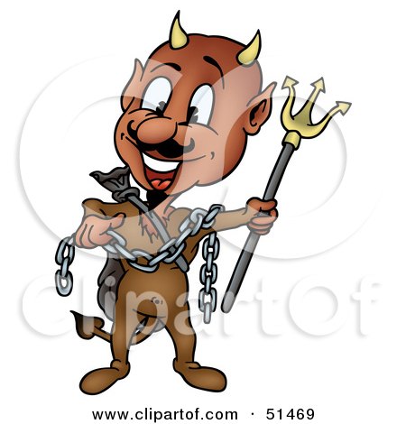 Royalty-Free (RF) Clipart Illustration of a Bad Devil - Version 1 by dero