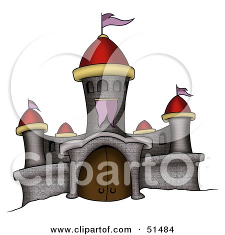 Royalty-Free (RF) Clipart Illustration of a Fantasy Castle - Version 1 by dero