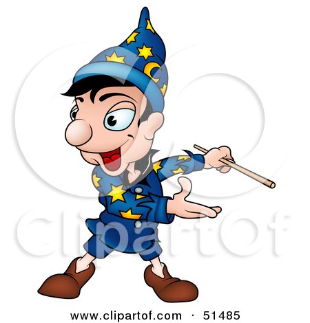 Royalty-Free (RF) Clipart Illustration of a Male Magician - Version 3 by dero
