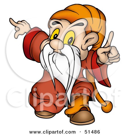 Royalty-Free (RF) Clipart Illustration of a Little Male Gnome - Version 1 by dero