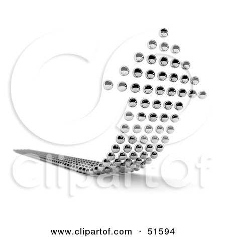 Royalty-Free (RF) Clipart Illustration of an Upwards Arrow Made Of Balls - Version 3 by stockillustrations