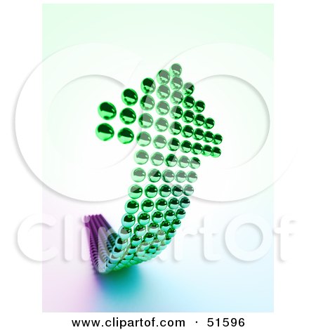 Royalty-Free (RF) Clipart Illustration of an Upwards Arrow Made Of Balls - Version 1 by stockillustrations