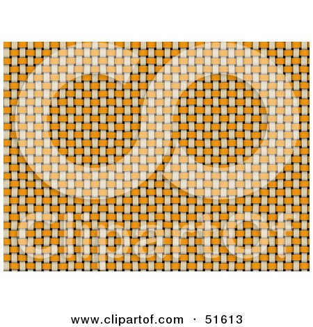 Royalty-Free (RF) Clipart Illustration of a Background of Orange Weaved Fabric by stockillustrations