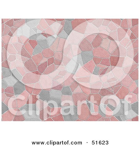 Royalty-Free (RF) Clipart Illustration of a Background of Red Stone Work by stockillustrations