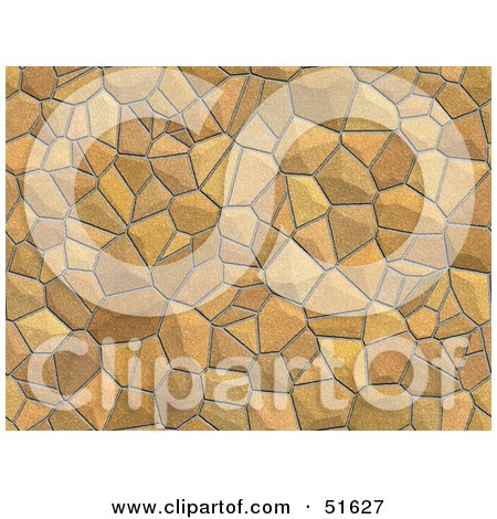 Royalty-Free (RF) Clipart Illustration of a Background of Tan Stone Work by stockillustrations