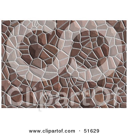 Royalty-Free (RF) Clipart Illustration of a Background of Brown Stone Work by stockillustrations