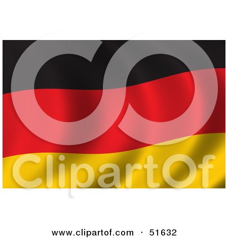 Royalty-Free (RF) Clipart Illustration of a Wavy Germany Flag - Version 2 by stockillustrations