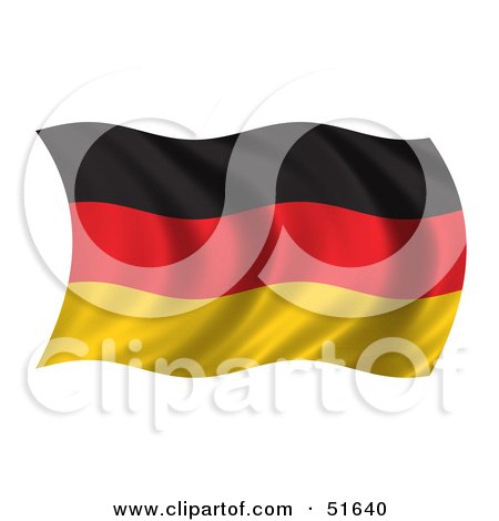 Royalty-Free (RF) Clipart Illustration of a Wavy Germany Flag - Version 1 by stockillustrations