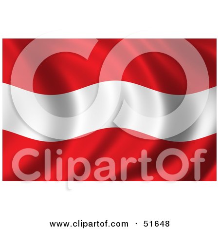 Royalty-Free (RF) Clipart Illustration of a Wavy Austria Flag - Version 1 by stockillustrations