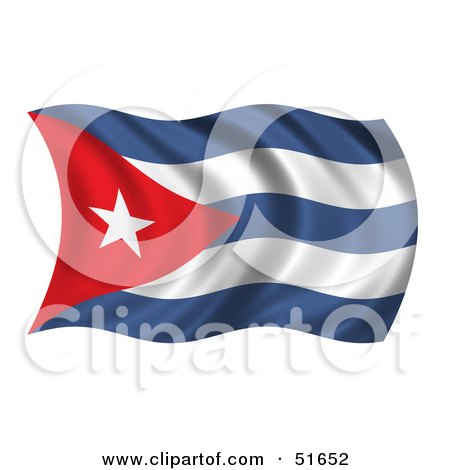 Royalty-Free (RF) Clipart Illustration of a Wavy Cuba Flag - Version 1 by stockillustrations