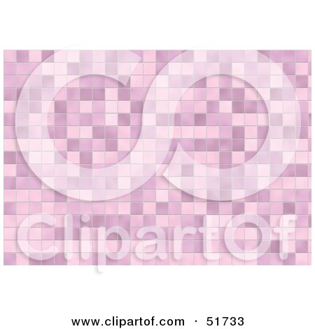 Royalty-Free (RF) Clipart Illustration of a Background of Pink Tiles by stockillustrations
