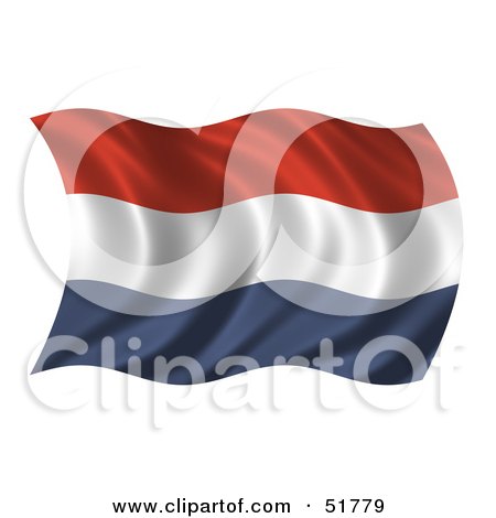 Royalty-Free (RF) Clipart Illustration of a Wavy Netherlands Flag - Version 2 by stockillustrations
